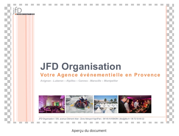 Présentation Agence Événementielle JFD Organisation 